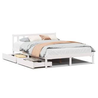 Berkfield Home Bed Frame without Mattress White 140x190 cm Solid Wood Pine