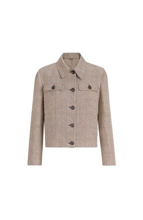 Brunello Cucinelli Prince of Wales blazer in Light Brown at Nordstrom, Size 40 It