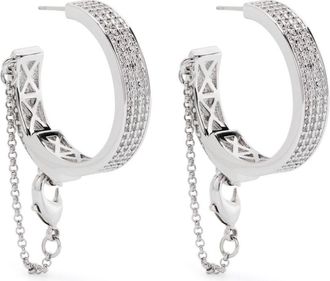 Eddie Borgo Pavé Safety Chain earrings - Silver