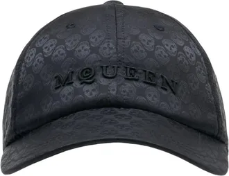 Alexander McQueen Alexander McQueen, Caps, male, Black, Size: M Skull Repeat Baseball Cap