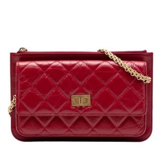 Chanel Pre-owned Wallet On Chain - Dames - Pre-owned - Rood - Maat: ONE Size Zijde
