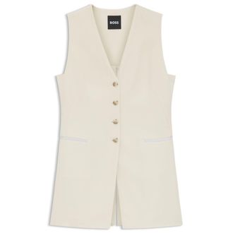 BOSS Slim-fit blazer with sleeveless styling
