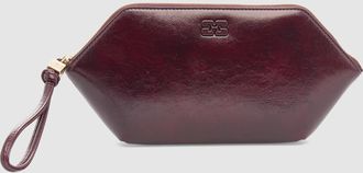 Ganni Pochette Bou Make Up Deep Shine Burgundy