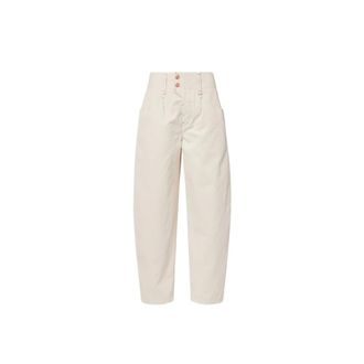 Isabel Marant Dames, Broeken, Beige, Maat: 2XS Katoen