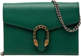 Gucci Pre-owned Cross Body Bags, female, Green, Size: ONE SIZE Pre-owned Dionysus Crossbody Bag