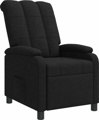 vidaXL Recliner Negro Tela Vidaxl