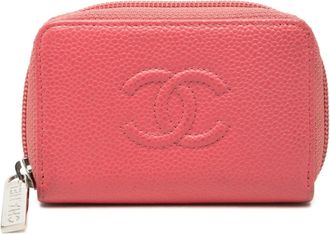 Chanel Pink Grained Calfskin Coin Purse/Coin Case (Pre-Owned)