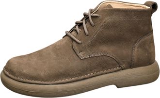 Generic Mens Winter Snow Boots Water Resistant Anti Slip Work Ankle Boots Casual Comfortable Warm Outdoor Hiking Trekking Work Chukka Boot (Grey,5.5)