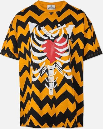 Vivienne Westwood Mens Mens Yellow Vivienne Westwood Oversized Zig Zag T-Shirt - Size: 38