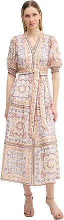 Hale Bob Bess Midi Jurk - Dames - Casual kleedjes - Veelkleurig - L - Katoen - Kleedjes