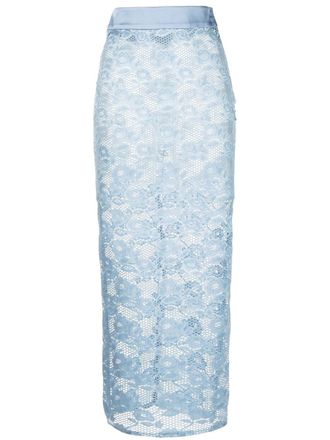 Fleur du Mal Rosalia lace skirt - Blue