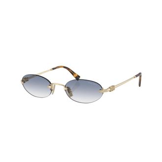 Miu Miu A54S Oval Sunglasses - female - Miu Miu - Sunglasses - Yellow - 51 MM - Accessories