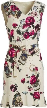 Roberto Cavalli Floral Print Knee-Length Dress, Brand Size 44 ( US Size 10 )