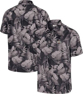 Tommy Bahama Mens Tommy Bahama Black Ohio State Buckeyes Coast Nuevo Fronds Button-Up Shirt at Nordstrom, Size X-Large
