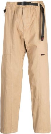 Gramicci belted straight-leg trousers - men - Cotton - M - Brown