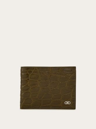 Ferragamo Men Gancini wallet Green