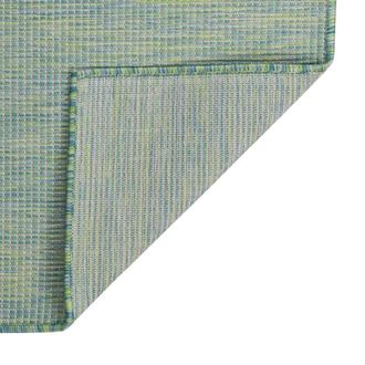 Berkfield Home Outdoor Flatweave Rug 200x280 cm Turquoise | Size: Medium