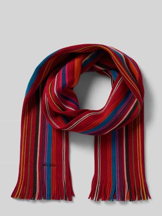 Paul Smith Schal aus Lanawolle Modell IVAN in Rot, Größe 1