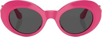 Versace Kinderzonnebril Rond Roze Glanzend - Dames - Zonnebrillen - Roze - 45 MM - Accessoires