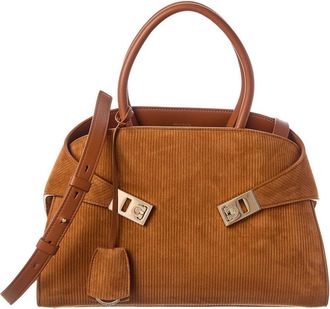 Ferragamo Hug Small Suede Satchel