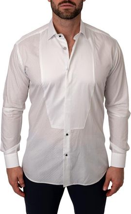 Maceoo Fibonacci Dots Contemporary Fit Button-Up Shirt in White at Nordstrom, Size Xxx-Large