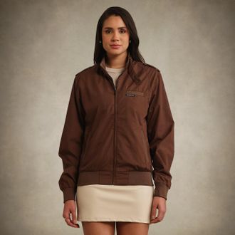 Members Only Womens Classic Iconic Racer Oversized Jacket