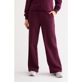 Faith Connexion Silicon Fleece Wide Leg Pants in Wine Tasting/Malbec at Nordstrom Rack, Size X-Small