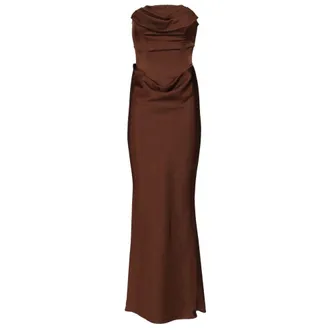 Rotate Rotate Birger Christensen, Dames, Jurken, Bruin, Maat: XS