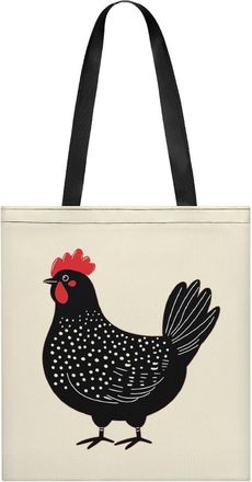 Generic Chicken Womens Tote Casual Shopping Bag Lightweight Shoulder Bags Hobos Handbag for Work Travel Daily 35x40cm