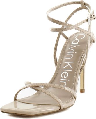 Calvin Klein Womens Tegin Heeled Sandal, Barley Nude 110, 5.5 UK