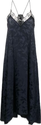 Zadig&Voltaire Risty silk midi dress - women - Silk/Polyamide/Elastane - S - Blue