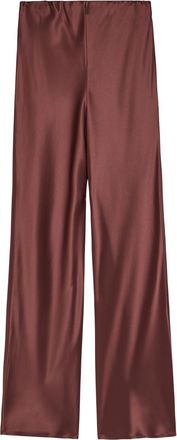 Shona Joy Savanna Straight-leg Satin Trousers - Brown - 16 (UK16 / XL)