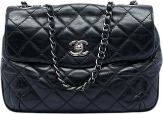 Chanel Pre-owned Classic Quilted Shoulder Bag - Dames - Vintage Schoudertas - Zwart - ONE Size - Leer - Vintage