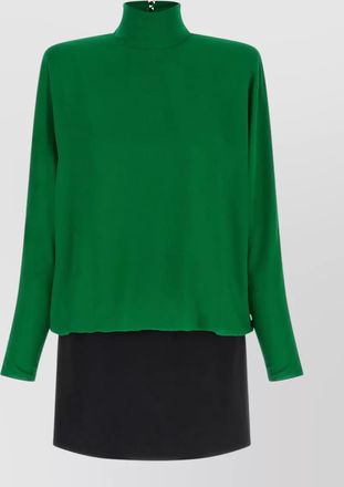 Valentino Garavani silk georgette high-neck mini dress