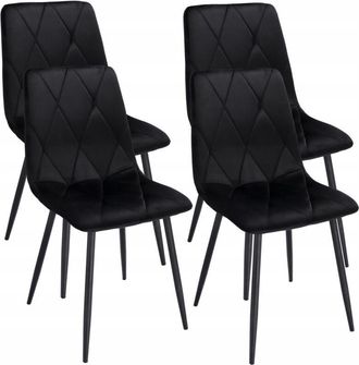 OEM 4 Sillas Modernas Tapizadas De Terciopelo