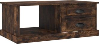 vidaXL Vidaxl - Mesa De Centro Madera Contrachapada Roble Ahumado 90x50x35 Cm