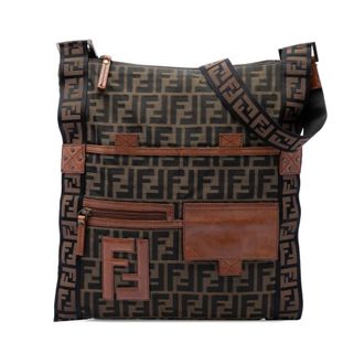 Fendi Pre-owned Fendi Zucca Canvas FF Flat Messenger Bag Unisex 45VQH6BNKIE502TP