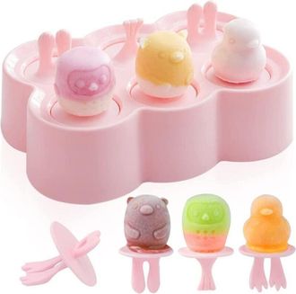 OEM Juego De Moldes De Silicona Para Helados: Moldes Reutilizables Para Mini Helados, Sorbetes, Yogures Helados Y Barras Magnum Caseras