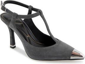 Kenneth Cole Romi T-Strap Pump in Dark Grey Suede at Nordstrom Rack, Size 5.5