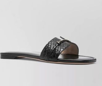 Tom Ford python effect leather flat sandals