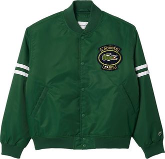 Lacoste Water Repellent Insulated Bomber Jacket in Vert at Nordstrom, Size 3