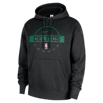 Nike Boston Celtics Club Nike Mens NBA Practice Pullover Hoodie in Black | HM7176-010