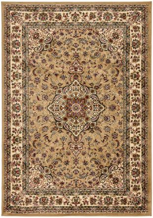 THEKO Alfombra dise&ntilde;o oriental polipropileno camel 240x340 cm