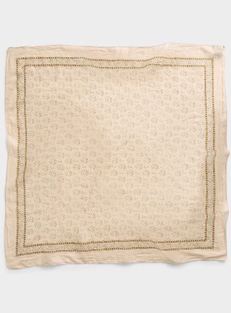 SOEUR Womens Flowers and hearts sheer scarf