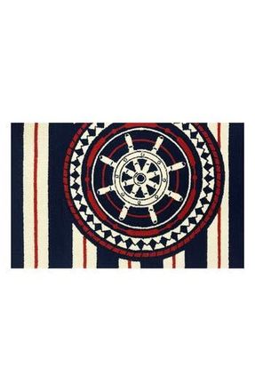 R16 Home Nautical Wheel Doormat in Blue/White/Red at Nordstrom Rack, Size 24X36