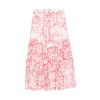 Ermanno Scervino Midi Skirts, female, Multicolor, Size: M Bubble Lyocell Polyamide Long Skirt