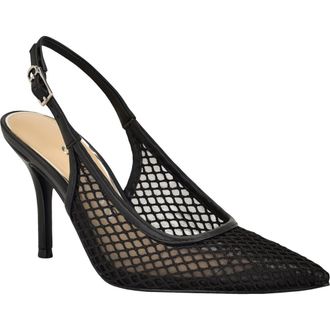 Guess Pandy Slingback Pointed Toe Pump in Black at Nordstrom, Size 5.5