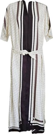 Herm&egrave;s Coaching Deja Vu Belted Caftan Size M