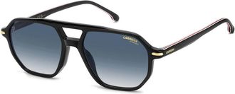 Carrera Zwart Goud/Donkerblauw Zonnebril - Heren - Zonnebrillen - Zwart - 54 MM - Accessoires