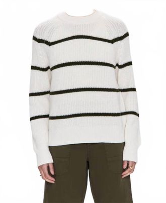 Pistola Denim Edie Sweater In Olive Stripe